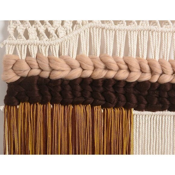 𝅺🆕 Macrame Wall Home Decor Boho Woven Art Bohemian Chic Large Tapestry NWT👑 - Picture 4 of 8